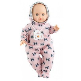 Paola Reina - Pop Sonia (roze/panda) met mechanisme (36cm)