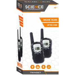 Science Experiment T-388 Walkie Talkie + Licht Zwart - 3km