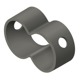 QUADRO - Dubbele Buisverbinding Zwart