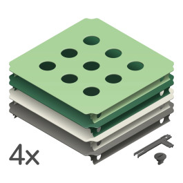 QUADRO - GATENPANEELSET S HOME - GROEN (4st.)