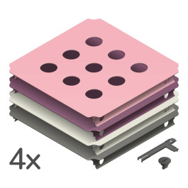 QUADRO - GATENPANEELSET S HOME - ROZE (4st.)
