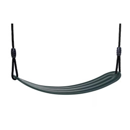 Dice - Soepel Schommelzitje Antraciet - Zwart Gevlochten Touw