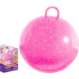 Skippybal 60cm Roze met Glitter