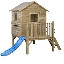 SwingKing Speelhuisje Camilla met 1,2 m glijbaan (177x184x210cm)