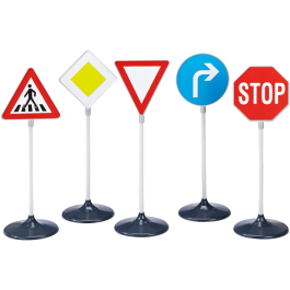 Theo Klein Verkeersborden set 5 stuks 72cm