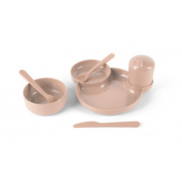 Bioplastic TINY Dinnertime servies geschenkset (zand/7-delig)