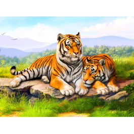 Toi-Toys Diamond Painting - Tijger (50x40cm)