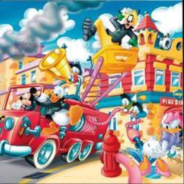 Disney Kinderpuzzel - Mickey's ToonTown (4x6)