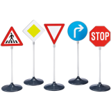 Theo Klein Verkeersborden set 5 stuks 72cm
