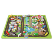 Melissa & Doug - Deluxe Wegen Speelkleed met Speelfiguren (49 dlg.)