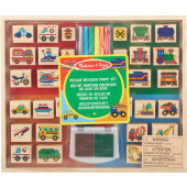 Melissa and Doug - Deluxe Wooden Stamp Set – Vehicles