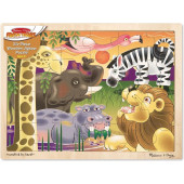 Melissa & Doug - Houten Legpuzzel - Afrikaanse Savanne (24 st)