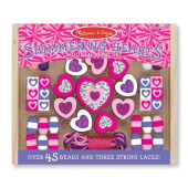 Melissa & Doug - Houten Kralenset met Fonkelende Harten