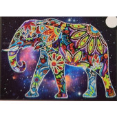 Diamond painting - Glow in the Dark (25x35cm) - olifant