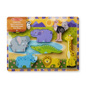 Melissa & Doug - Houten safaripuzzel (8-delig)