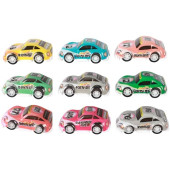 TURBO RACERS SET MINI RALLY AUTOS PULL BACK 9-PACK 14,5X19CM