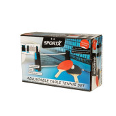 SportX Oprolbare Tafeltennisnet + 2 Bats en 2 Ballen