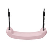 Swingking Schommelzitje Kunststof - Pastel Roze met Zwart Touw