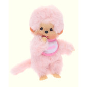 Monchhichi met slab 15 cm - pastel roze