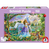 Schmidt - Prinses met Eenhoorn en Kasteel (150) - Puzzel