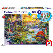 Schmidt - Dinosaurussen (60) - Puzzel + Miniaturen