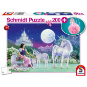 Schmidt - Prinses met Eenhoorns (200) - Puzzel