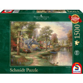 Thomas Kinkade - Hometown Lake (1500) - Puzzel