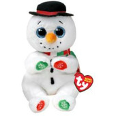 0008421412860 - TY Beanie Boo's Babies Bellies Christmas Snowman- 15cm