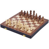 opklapbaar houten schaakspel 38,5x38,5 cm
