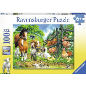 Ravensburger Kinderpuzzel - Dierenbijeenkomst (100XXL)