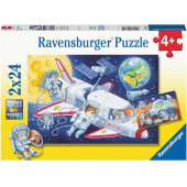 4005556056651 - Ravensburger puzzel Animals in Space - Legpuzzel - 2x24 stukjes