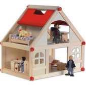 Playwood - Poppenhuis; inclusief meubels en 4 buigpoppen