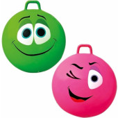 Skippybal smiley 65 cm Roze + Groen