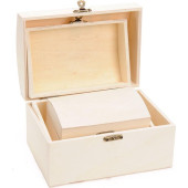 Set van 3 - houten opbergkistjes met bolle deksel