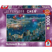 Schmidt - Vuurwerk boven Hong Kong (1000) - Puzzel