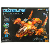 Crystaland Orange Fighter - Bouwset met Lichtgevend blokje - 170 dlg