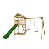SwingKing Speeltoestel Daan met Dubbele Schommel + Glijbaan Groen