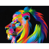 Diamond Painting - (50x40cm) - Leeuw