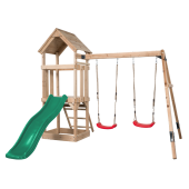 Speeltoestel Maria met Blauwe Glijbaan 175cm + Dubbele Schommel - Blauw