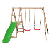 Speeltoestel Maria met Blauwe Glijbaan 175cm + Dubbele Schommel - Blauw