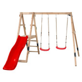 Speeltoestel Maria met Blauwe Glijbaan 175cm + Dubbele Schommel - Blauw