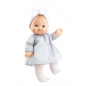 8431031041267 - Paola Reina - Babypop Gordi Raky - witte hoofdstrik- Blauwe ogen - 34cm