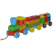 Houten blokken Trein - 40cm