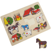8719348003179 - Houten noppen puzzel - hooiberg