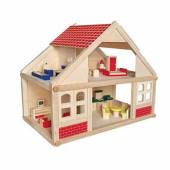 8719348002363 - Playwood Poppenhuis schroef groot; incl meubels