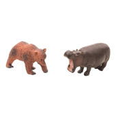 Wilde dieren - set van 2 - Beer en Nijlpaard