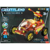 Crystaland Red Speedster - Bouwset met Lichtgevend blokje - 178 dlg
