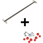 Duikelstang RVS 125cm + Bevestigingsmateriaal (zwart)