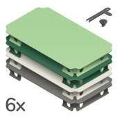 QUADRO - HALF PANELEN SET L HOME - GROEN (6st.)