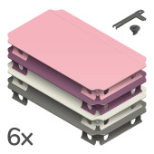 QUADRO - HALF PANELEN SET L HOME - ROZE (6st.)